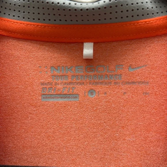 Nike Women's Coral and White Collared Sleeveless Golf Polo - Picture 3 of 3